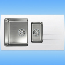 Кухонная мойка из кварца TOLERO TWIST TTS-890K 500х890х216, белый