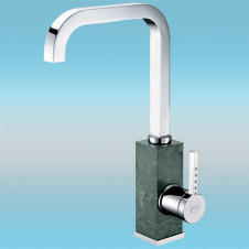 Смеситель для кухни ZorG STONE ZR 370 Y JADE однорычажный, нефрит/хром
