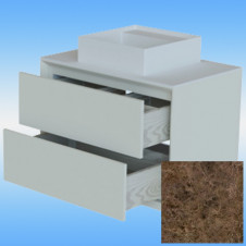 Шкаф подвесной Astra-Form ФРЕЙМ 80-3 ED с накладной раковиной, 2 ящика 800х568х500