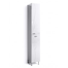 Пенал напольный ALAVANN MISHEL 30 белый кальцит, корзина 300х1900х316
