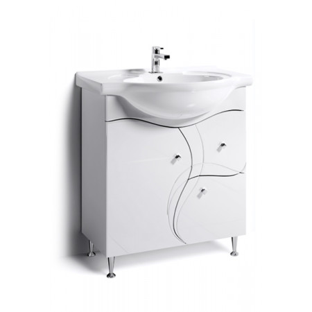 Тумба напольная ALAVANN KATRIN 75 белый кальцит (Сантек  Байкал 75) 700х820х322