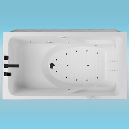 Ванна акриловая AQUATIKA АКСИОМА 1750х950x660 правая, с каркасом, без гидромассажа
