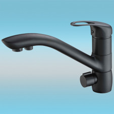 Смеситель для кухни ZorG GraniT CLEAN WATER ZR 404 KF АНТРАЦИТ под фильтр