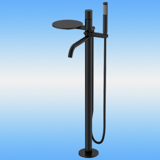 Смеситель напольный BOHEME STICK 129-BB.4 однорычажный, с ручной лейкой, мыльницей, черный