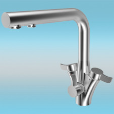 Смеситель для кухни ZorG INOX LUNA SZR-1219-7G под фильтр