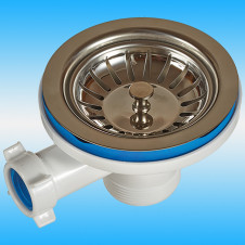 Выпуск для мойки ORIO A-4007-02 ø 3 1/2 с переливом
