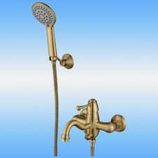 Смеситель для ванны AKSY BAGNO Bellezza 801 Bronze однорычажный, короткий литой излив, бронза