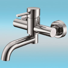 Смеситель для ванны KAISER Tube 26055 короткий излив, хром