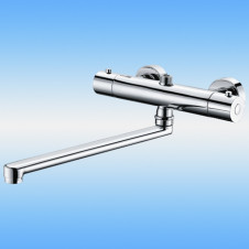 Смеситель для ванны WasserKraft Berkel 4822L однорычажный, термостатический, плоский излив, хром