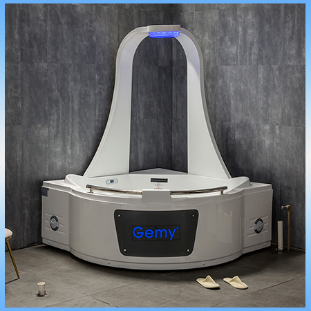 Ванна акриловая GEMY G9070 K 1700х1700х2250 с каркасом, угловая, с тропическим душем