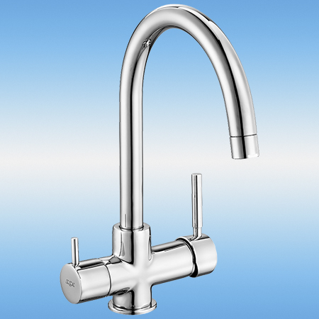 Смеситель для кухни ECA DUAL FLOW 102118005 однорычажный, под фильтр, высокий излив 190, хром