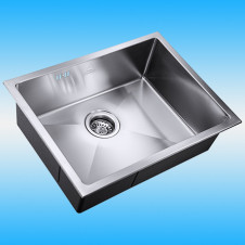 Мойка кухонная, врезная ZORG STEEL HAMMER SH 5844, 1 чаша 580x440мм, сталь