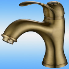 Смеситель для умывальника AKSY BAGNO Biti Light 302 Bronze однорычажный, короткий излив, бронза