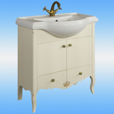 Тумба под раковину TESSORO PERLA 80 AVORIO 2 двери, 2 ящика 810x860x290 (с раковиной КЛАССИК 80)