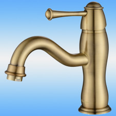 Смеситель для умывальника AKSY BAGNO Bellezza 802 Bronze однорычажный, короткий литой излив, бронза