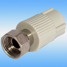 Муфта с накидной гайкой PPR ø 25x3/4 серый