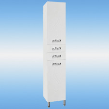 Пенал напольный STYLE LINE ВЕНЕЦИЯ 36 правый, 2 двери, 2 ящика, белый 360x1910x300