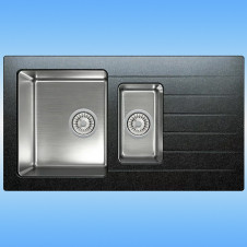 Кухонная мойка из кварца TOLERO TWIST TTS-890K 500х890х216, черный