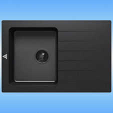 Кухонная мойка из кварца TOLERO TWIST Black Edition TTS-760 500х760х216, черный