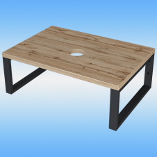 Столешница для накладной раковины 1Marka GRUNGE LOFT 80, дуб Вотан 800х480х255