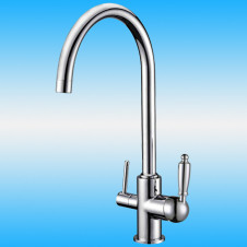 Смеситель для кухни ZorG Sanitary ZR 317 YF CLEAN WATER однорычажный, под фильтр, хром