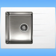 Кухонная мойка из кварца TOLERO TWIST TTS-660 500х660х216, белый