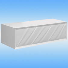 Тумба подвесная Marka One Glace 100П 1 ящик, белый (низ) 100х300х515