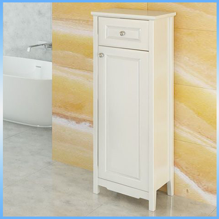 Полуколонна COMFORTY ТБИЛИСИ-40 напольная, 1 дверь, 1 ящик, белый глянец 428х1228х355