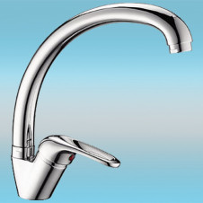 Смеситель для кухни LEDEME L4139-BL однорычажный, круглый излив, ø 35, хром