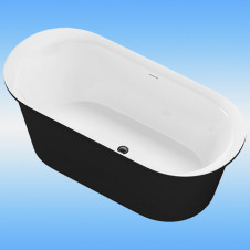 Ванна акриловая AQUANET Family Smart Matt Finish 1700х780х600 с сифоном (панель Black matte)
