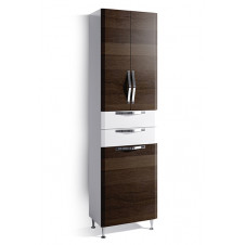 Пенал напольный ALAVANN LATTE 50 белый кальцит, корзина 500х1850х316
