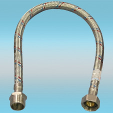 Шланг резиновый АКВАТЕХНИК в металлической оплетке г/ш ø 1/2x400