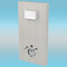 Инсталляция для подвесного унитаза ALCAPLAST Slimbox A1101/1207 Sádromodul Slim, серый мрамор