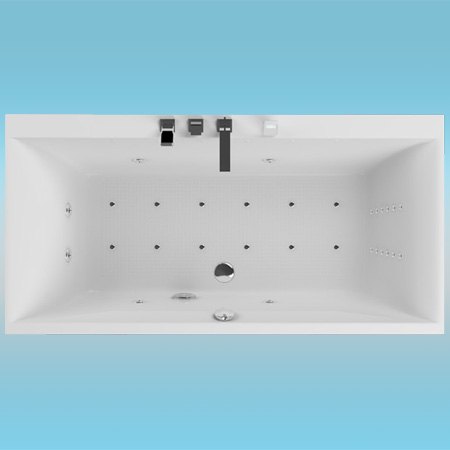 Ванна акриловая AQUATIKA АРМАДА РЕФЛЕКСА 1800х900x680 с каркасом