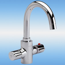 Смеситель для кухни ECA THERMOSTATIC 102108754 термостатический, высокий круглый излив 200, хром