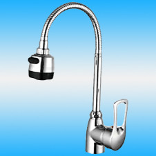 Смеситель для кухни FRUD R42055-1 однорычажный, гибкий излив, на гайке, хром