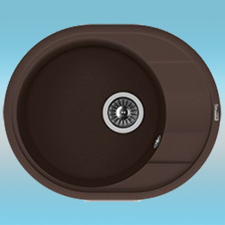 Мойка из литого мрамора FLORENTINA РОДОС-580 мокко 580х470х217