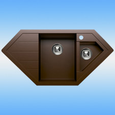 Кухонная мойка из кварца TOLERO CLASSIC R-114 1000x496x205, коричневый