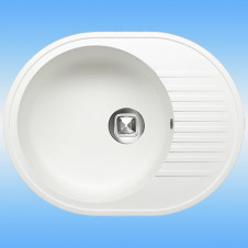 Кухонная мойка из кварца TOLERO CLASSIC R-122 575x455x200, белый