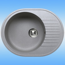Кухонная мойка из кварца TOLERO CLASSIC R-122 575x455x200, серый