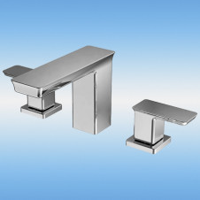 Смеситель для раковины BRAVAT Phillis F256101C-ENG двухвентильный, на 3 отверстия, литой излив, хром