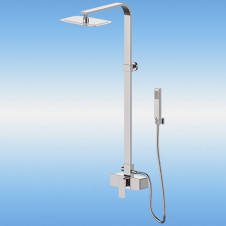 Душевая стойка BRAVAT Phillis F956101C-A-ENG с однорычажным смесителем, верхней и ручной лейкой хром