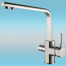 Смеситель для кухни KAISER Decor 40144-5 боковой под фильтр,серебро