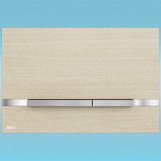 Смывная клавиша для инсталляции ALCAPLAST FLAT WOOD STRIPE светлый дуб