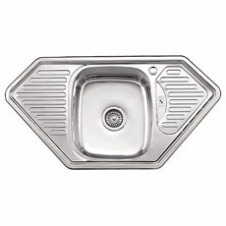 Мойка врезная LEDEME глянцевая L99550 с сифоном 950х500х180