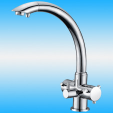 Смеситель для кухни ZorG Sanitary ZR 321 YF CLEAN WATER однорычажный, под фильтр, хром