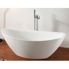 Ванна акриловая ABBER AB9248 1800х870х650 с каркасом, овальная