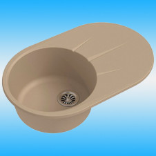 Мойка из кварца EWIGSTEIN Rund 50F 750x480x200 реверсивная, топаз