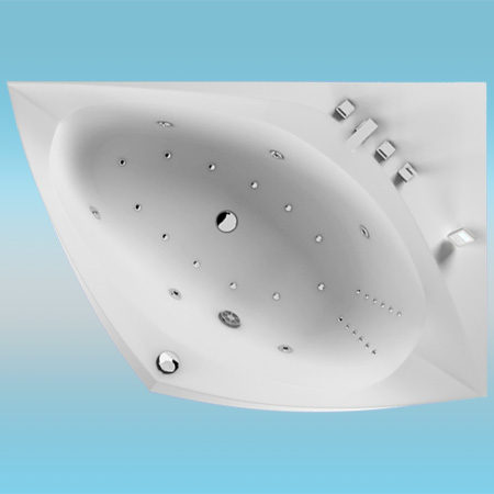 Ванна акриловая AQUATIKA АЛЬПИНА РЕФЛЕКСА 1700х1100x600 правая, с каркасом