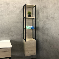 Шкаф-колонна COMFORTY МАЛЬМЕ-35 подвесная, дуб дымчатый 340х1600х240